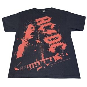 Vintage Y2K AC/DC Angus Young Shredding Hard‎ Rock Band T-Shirt Size Medium
